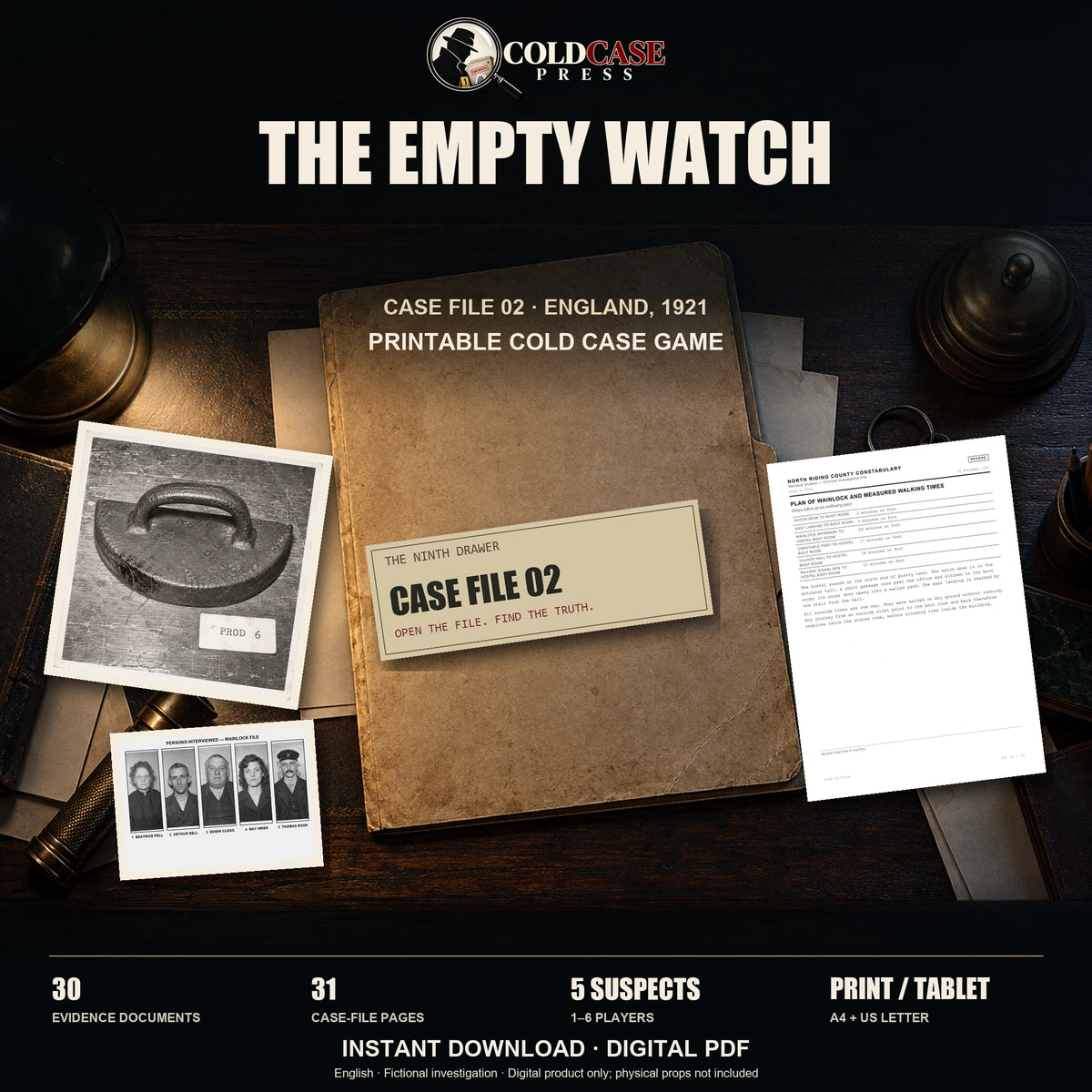The Empty Watch — Cold Case Press digital mystery cover