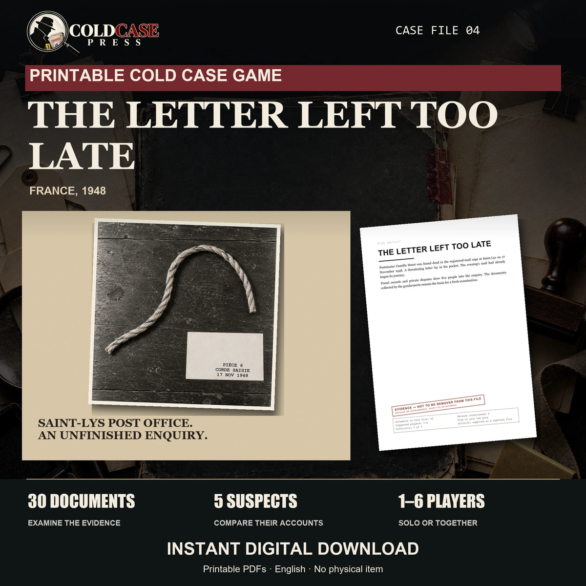 The Letter Left Too Late — investigation dossier and included materials