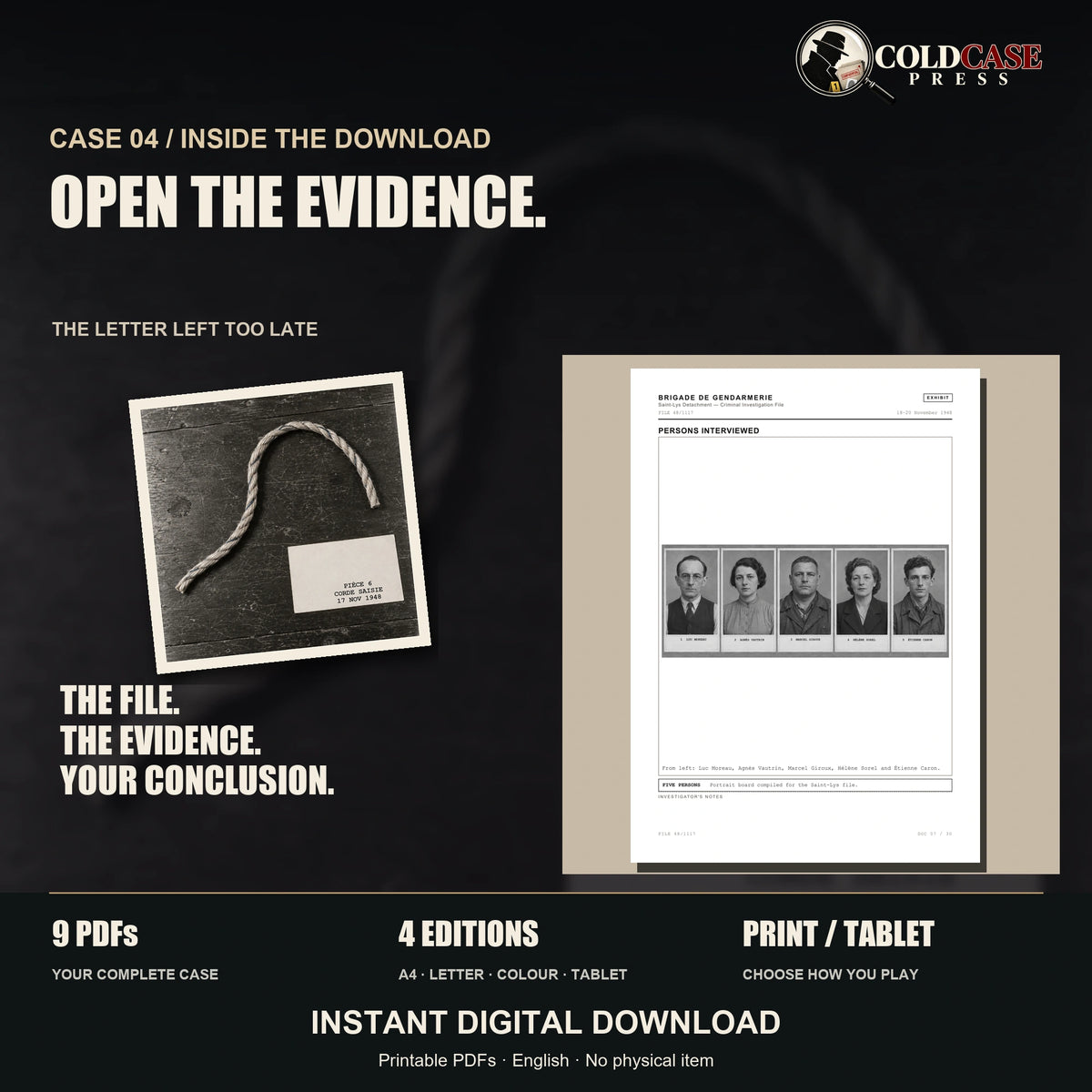 The Letter Left Too Late — spoiler-free preview of the case materials