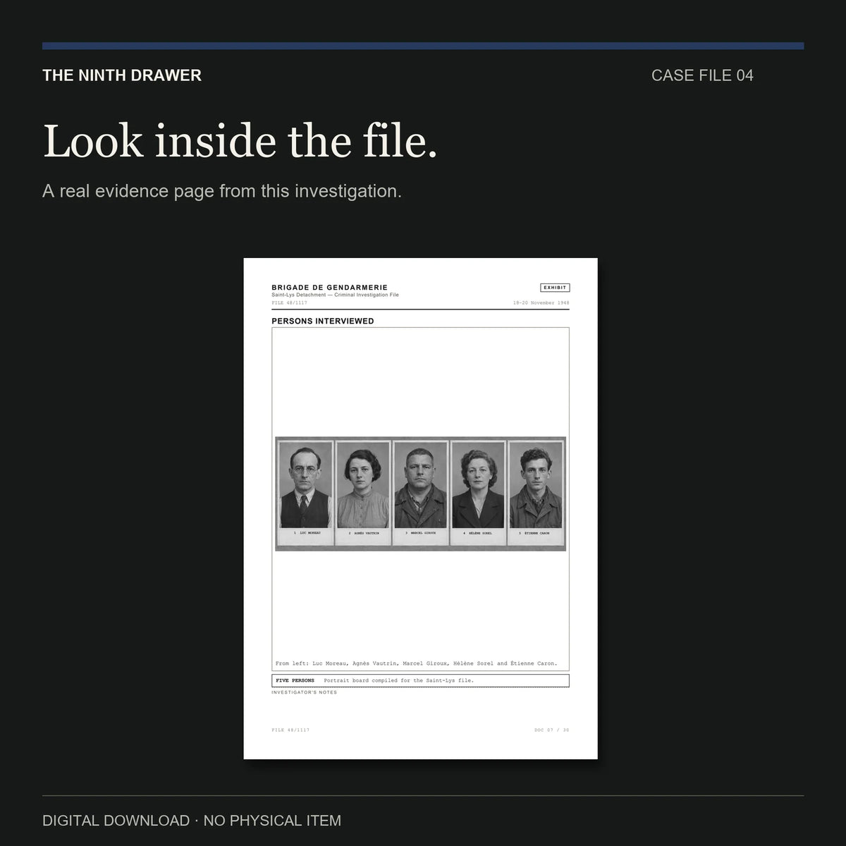 The Letter Left Too Late — a real evidence page from the case file