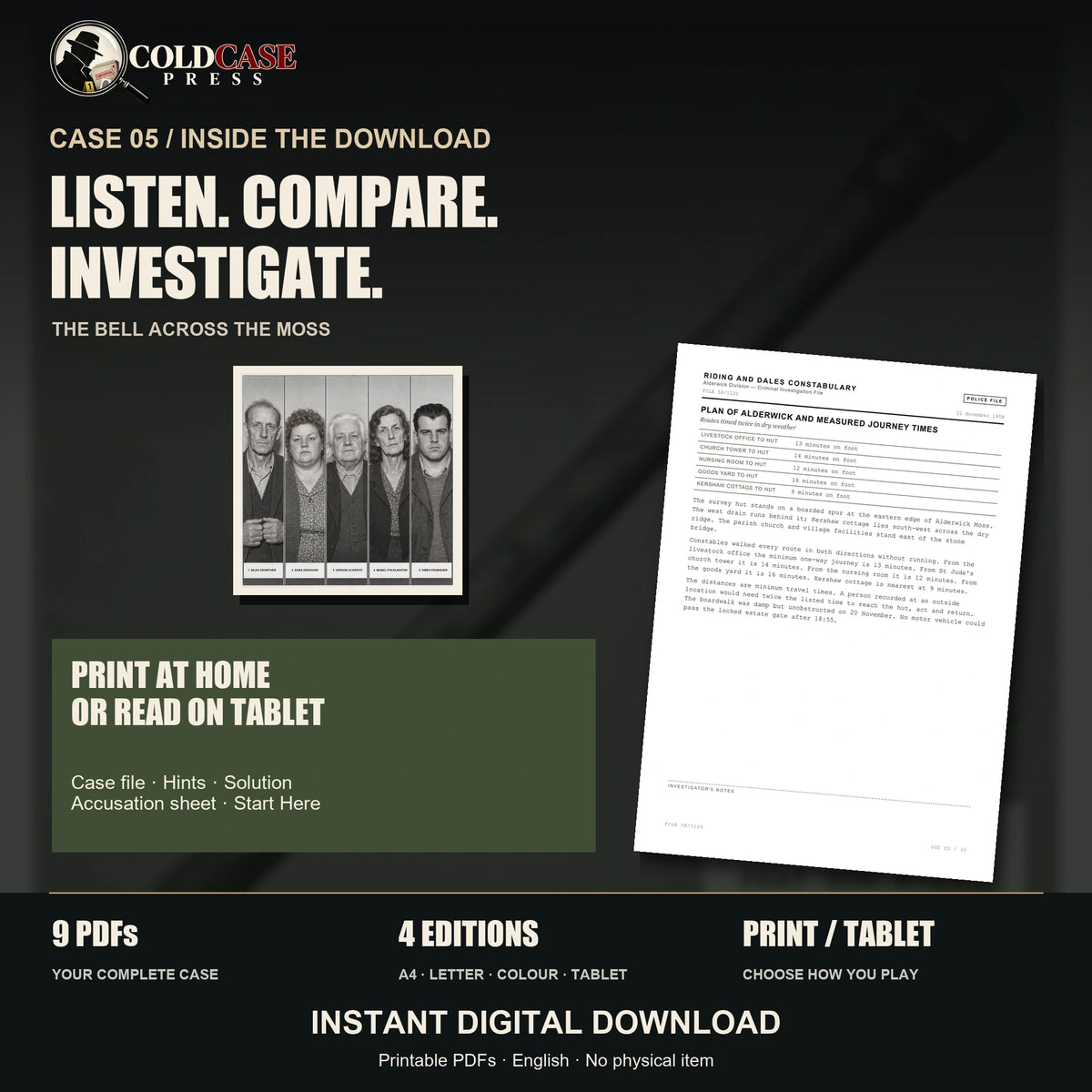 The Bell Across the Moss — spoiler-free preview of the case materials
