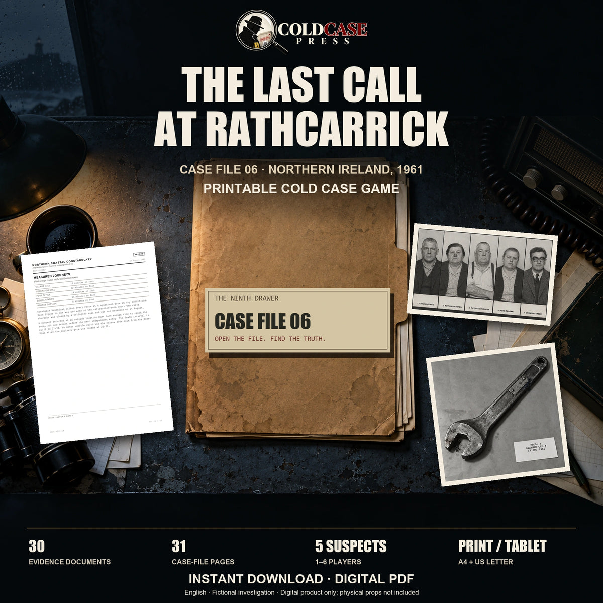 The Last Call at Rathcarrick — Cold Case Press digital mystery cover