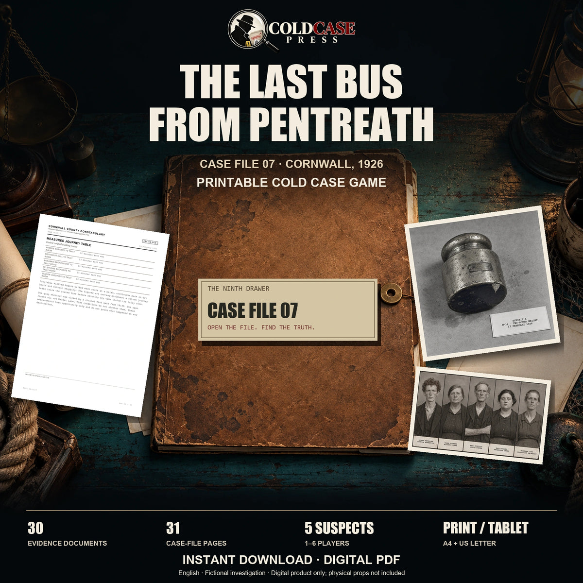 The Last Bus from Pentreath — Cold Case Press digital mystery cover