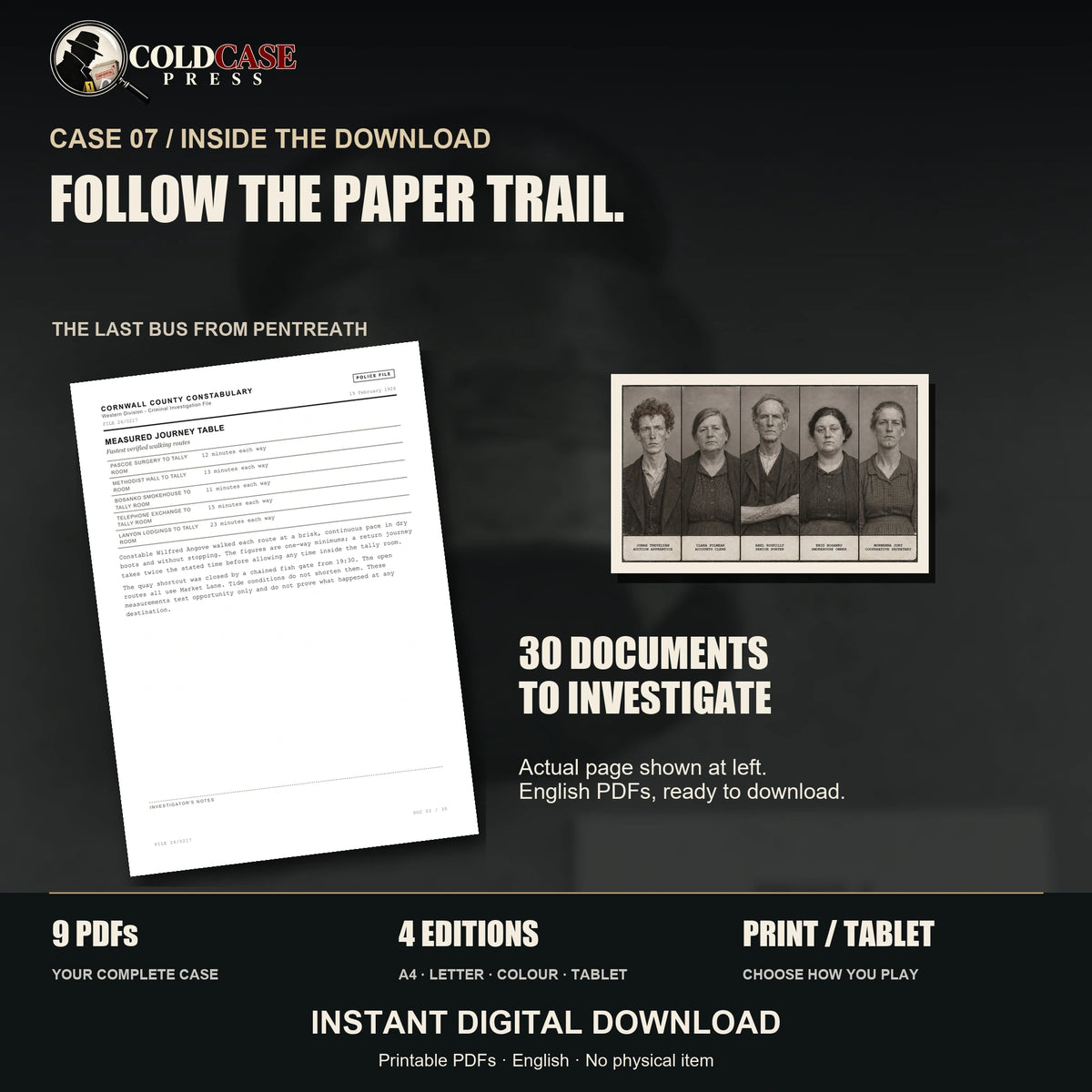 The Last Bus from Pentreath — spoiler-free preview of the case materials