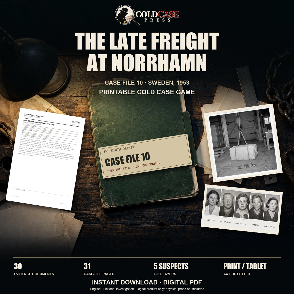The Late Freight at Norrhamn — Cold Case Press digital mystery cover