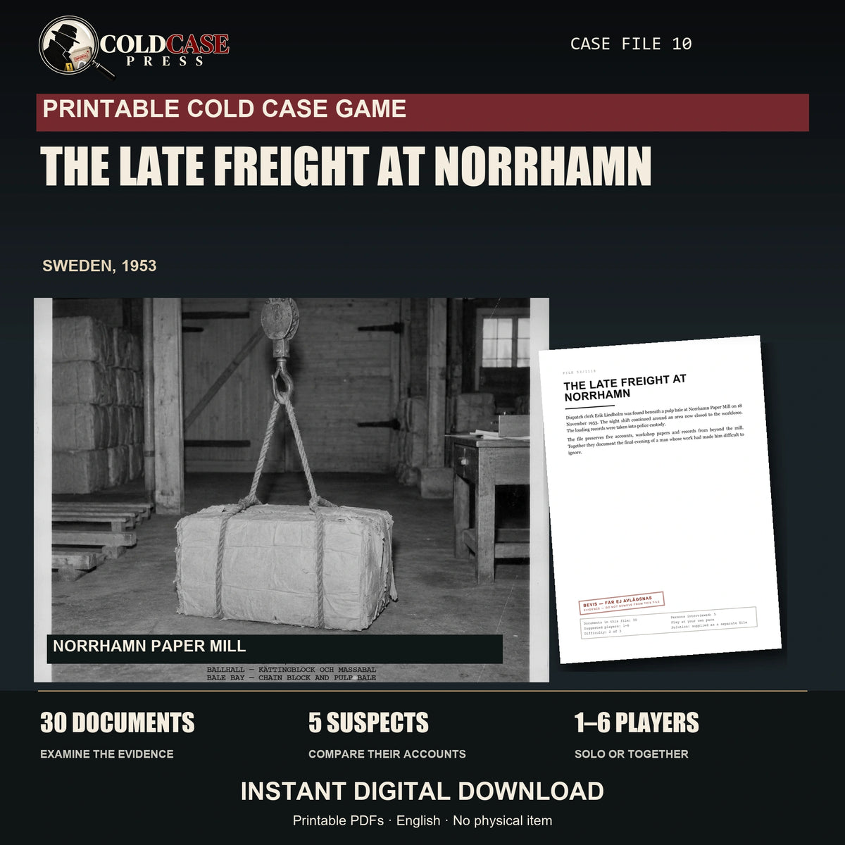 The Late Freight at Norrhamn — investigation dossier and included materials